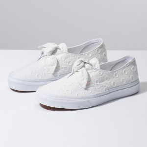 Vans Bayan Spor Ayakkabı Cotton Lace Authentic Knotted Beyaz | 11548-609